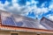 Solar panels on the roof of a house.