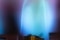 Close up of a blue flame