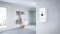 The picture shows the Vitotron 100 electric boiler in a bathroom.