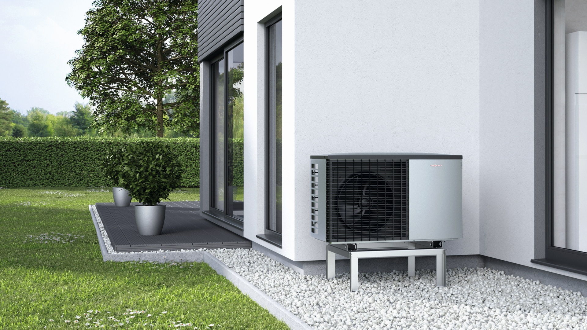 Split system store heat pump
